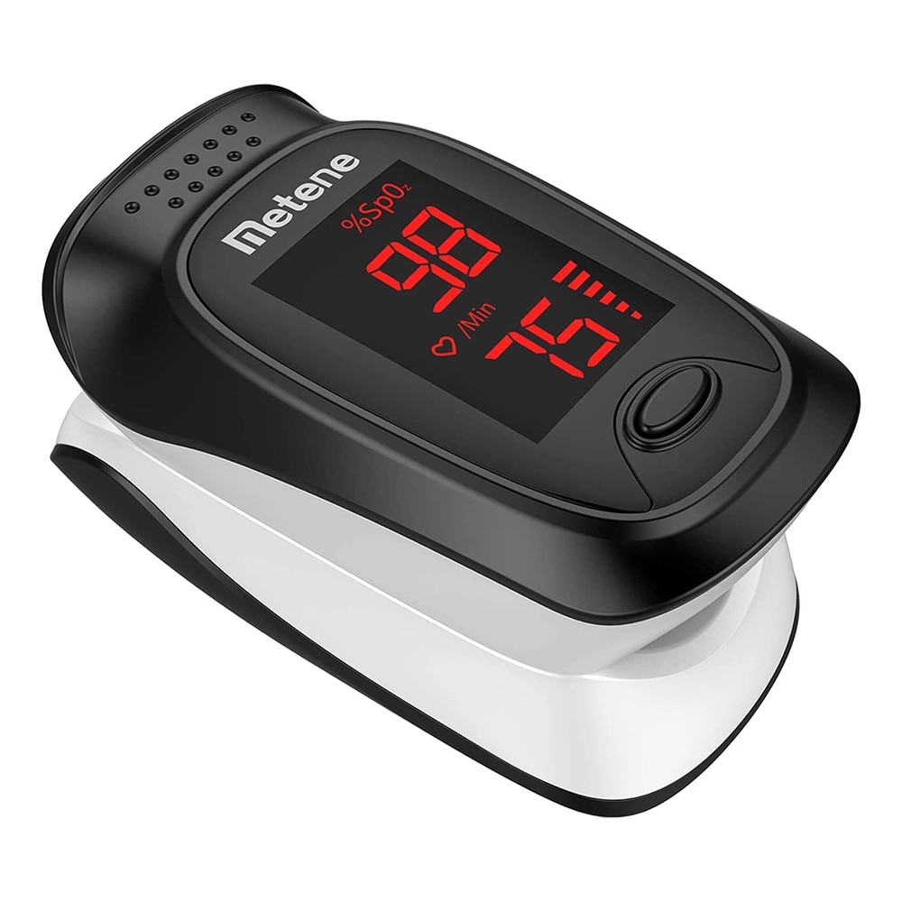 Metene Medical Portable Finger Pulse Oximeter ,Blood Oxygen Saturation Monitor,Heart Rate Monitor and SpO2 Meter with Batteries