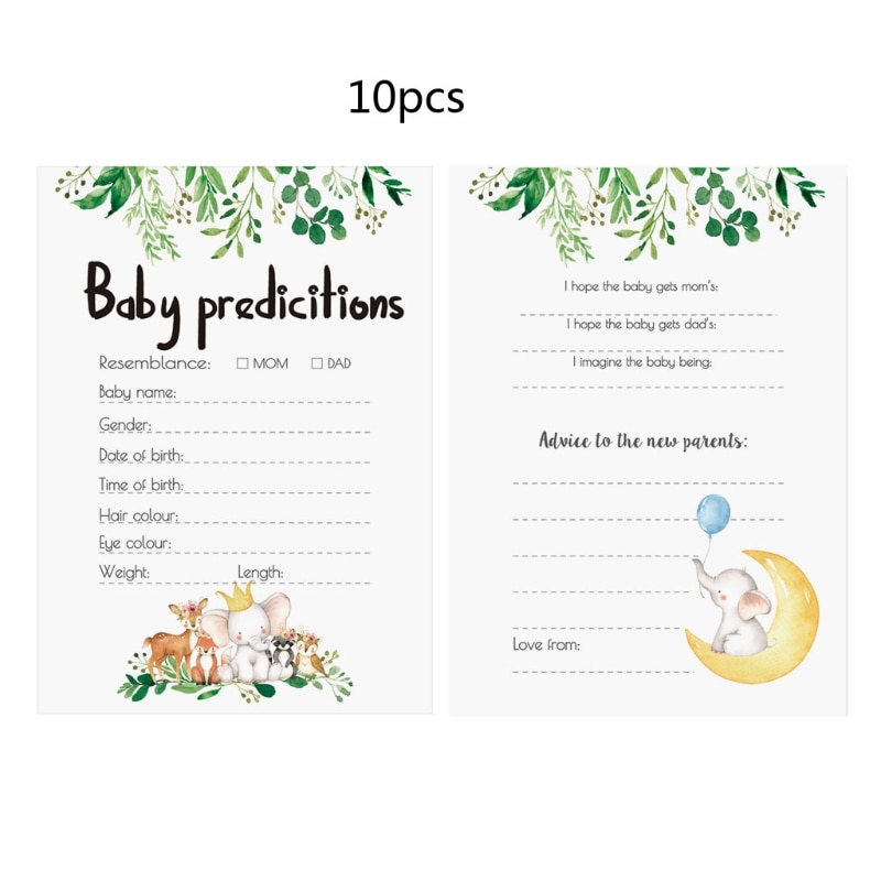 Baby Shower Prediction Cards Advice Book Fun Gender Neutral Shower Party