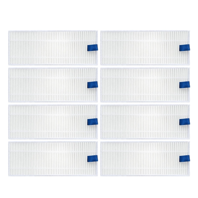 8 Pcs White Robotic Parts Replacement Kit Hepa Filter For Dynaking R7