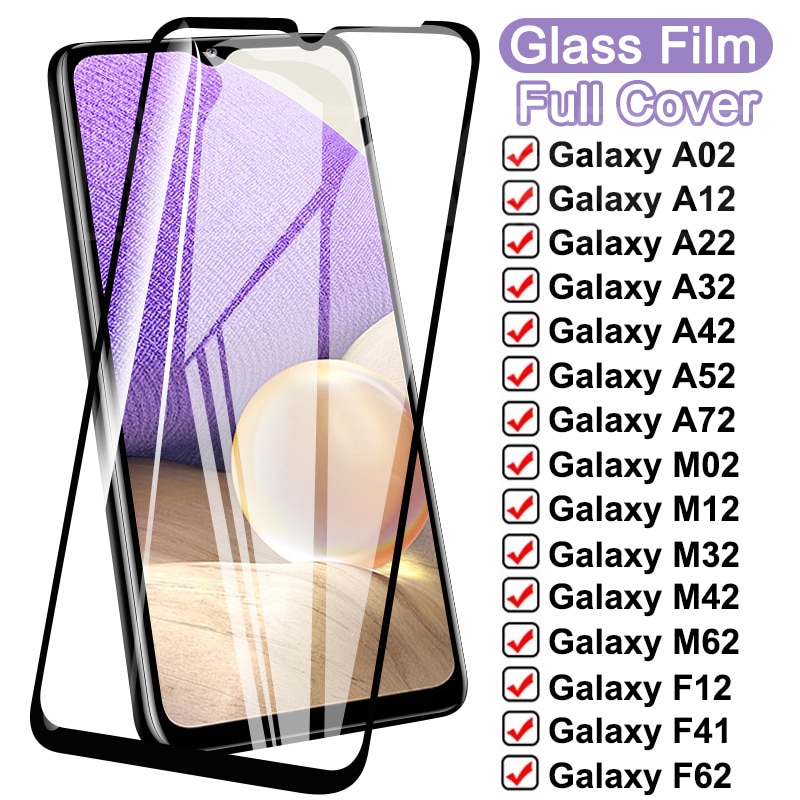Protective Tempered Glass For Samsung A33 A53 A52s A22S 5G A32 4G A02 A12 A13 A23 A42 A51 M02S M12 M32 Glass Galaxy M42 F41 F62