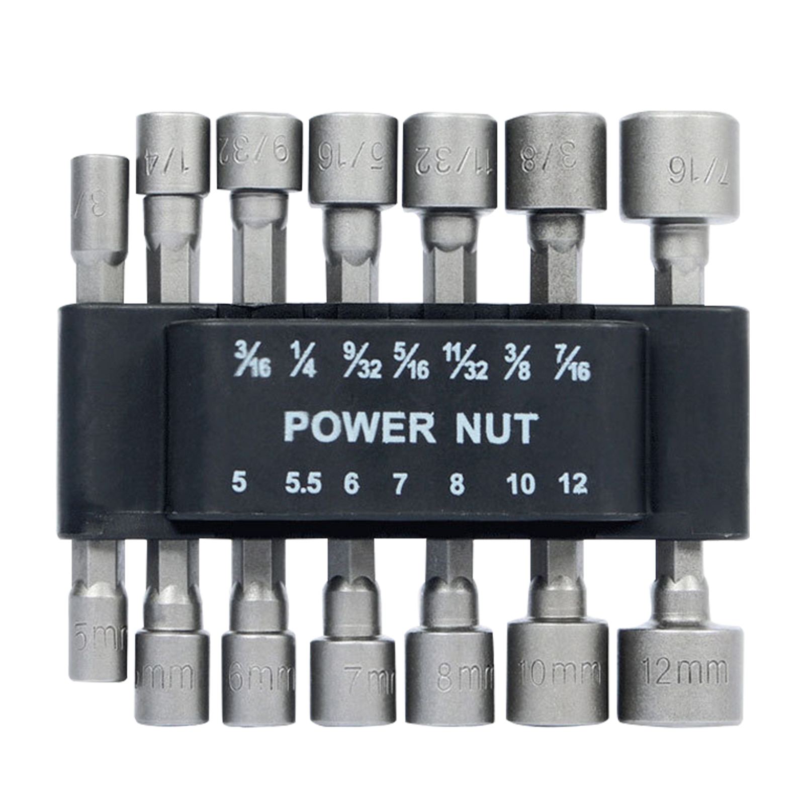 Socket Drill Bit Set Hex Power Nut Driver Set 1/4 Hex Shank Power Nut Driver Drill Bit Set Socket Bit Adapter Metric Socket