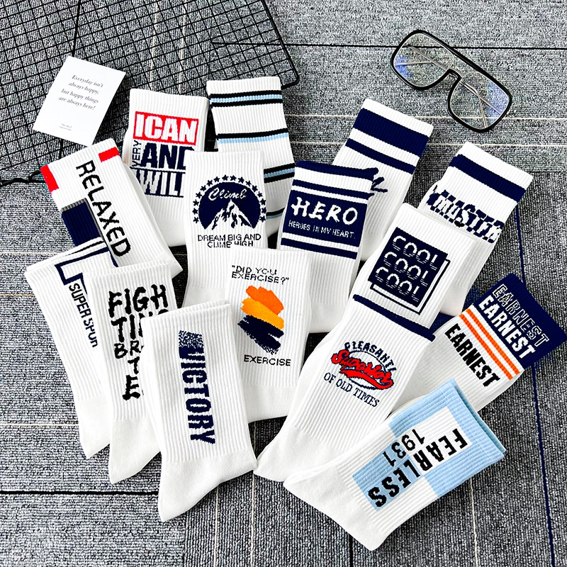 New Arrivals Unisex Men Socks Cotton Hip-hop Sports Socks High Quality Breathable Business Socks Funny Male Casual Short Socks