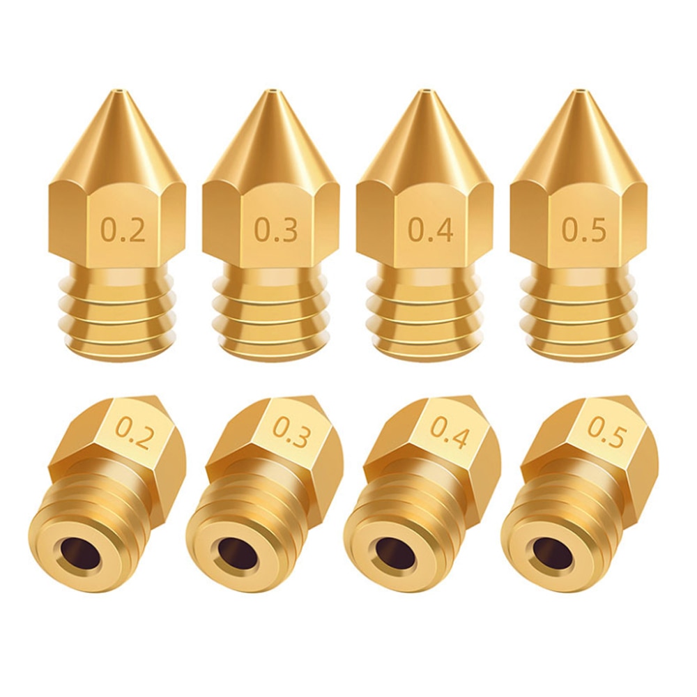 5/10PCS 1.75mm MK8 Brass Nozzle Extruder Printing Head For Anet A8 A8Plus CREALITY Ender 3 3S Pro V2 CR10 3D Printer 0.2-1.0mm