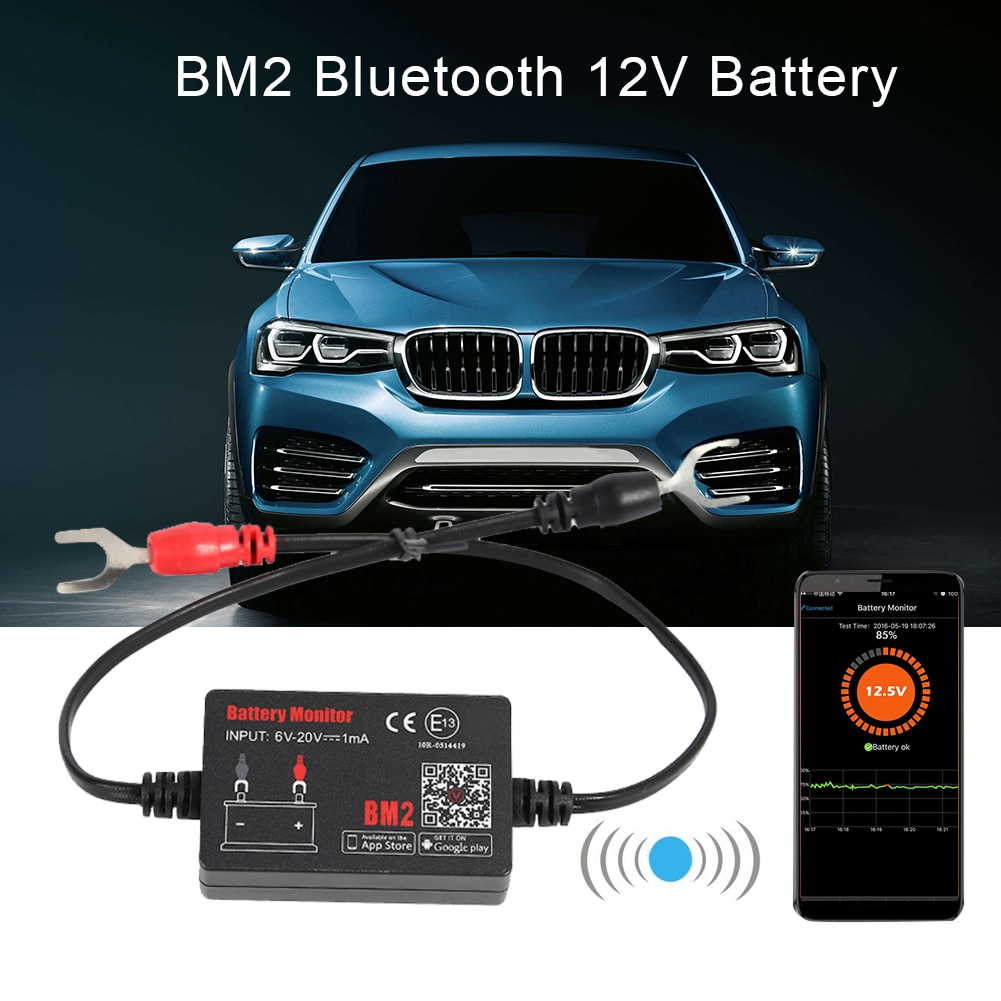 12V Car BM2 Battery Tester Monitor Bluetooth 4.0 Automotive Vehicle Lead Acid Lithium Battery Analyzer Repair Diagnostic Tools