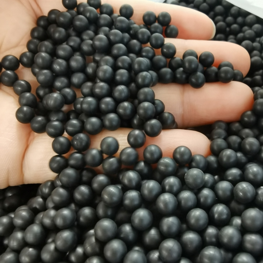 Black Solid Round Rubber Ball Elastic Bouncing Ball 2/3/4/5/6/7/8/9/10/12/16/18/20/22/25/30/35/40~100mm Can Be Used For Air Guns