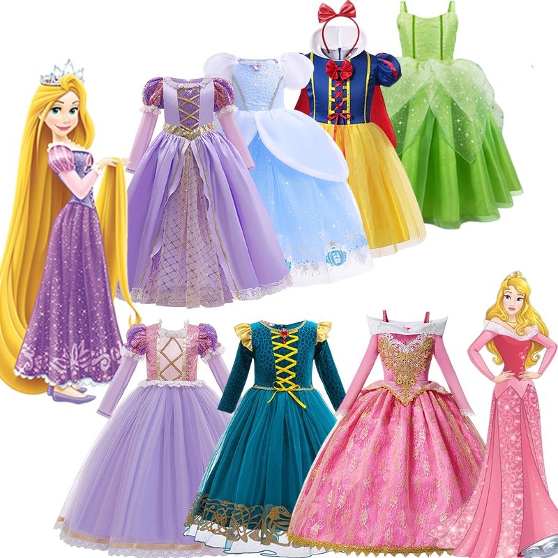 Halloween Aurora Princess Costume For Kids Girls Costume Cosplay Cinderella Maleficent Carnival Party Vampire Dresses Clothing