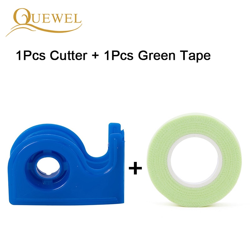 Quewel Breathable Eyelash Extension Tape Easy To Tear False Lash Pink Green Paper Under Pad Cutter Grafting Lashes Portable Tool