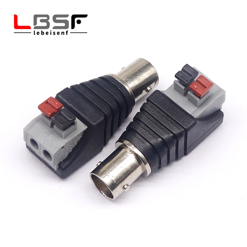 BNC female to extruded terminal connector Q9 surveillance video connector Press-type terminal adapter
