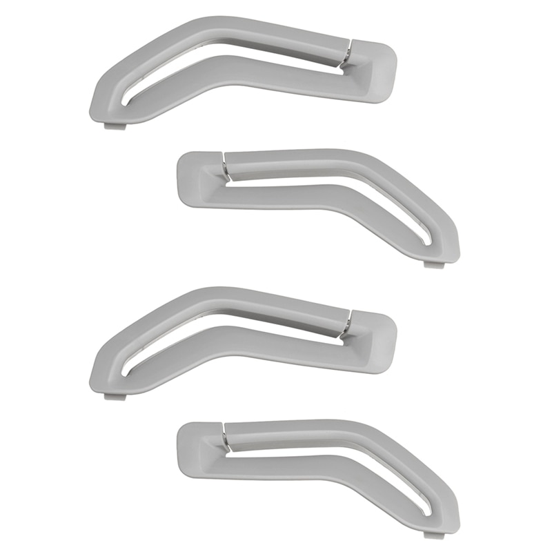 4X For Volvo S60 S80 V70 XC90 Left Right Seat Belt Retractor Guide Ring Belt Selector Gate Seat Belt Trim Cover Gray