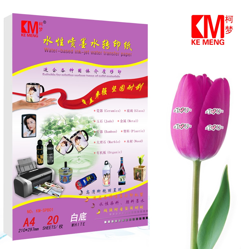 A4 Paper Factory Sell Directly New Inkjet Water Slide Decal Transfer Printing Paper for Cup Matal Ceramics