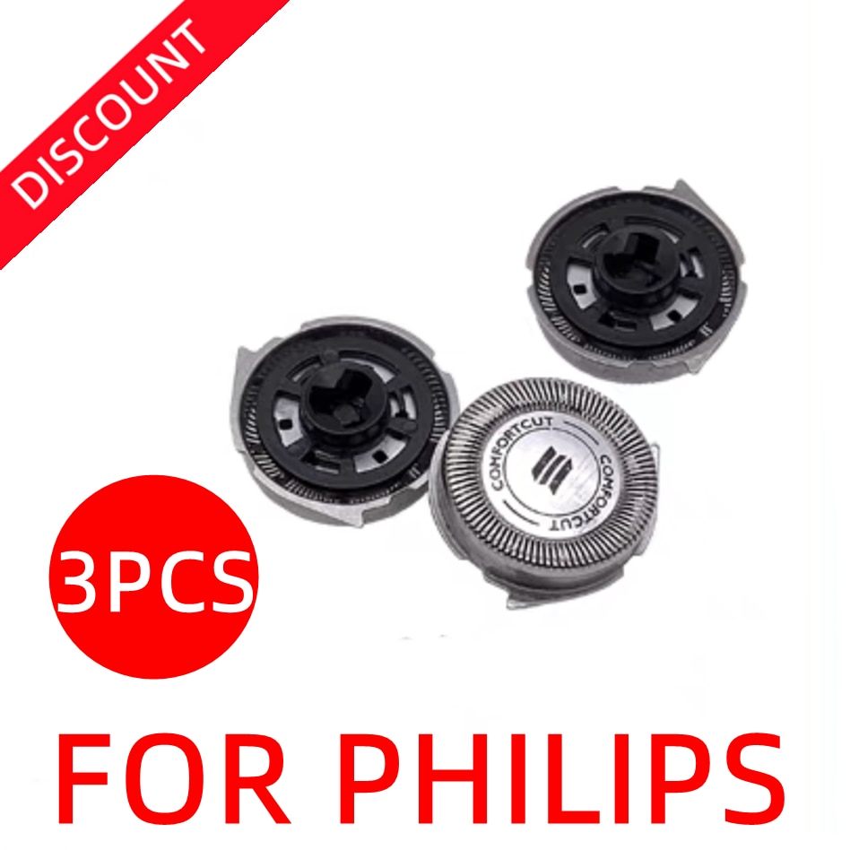 3pcs Shaver Razor Blades Heads Replacement Shaving For Philips HQ8 HQ7180 HQ7140 7745X HQ8825 HQ8445 HQ7800 HQ7390 HQ7380 HQ7200