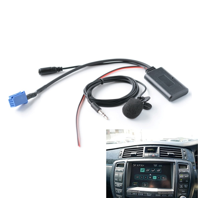 Car Bluetooth 5.0 Aux Cable Microphone Handsfree Mobile Phone Free Calling Adapter For Toyota Crown Lexus GRS182