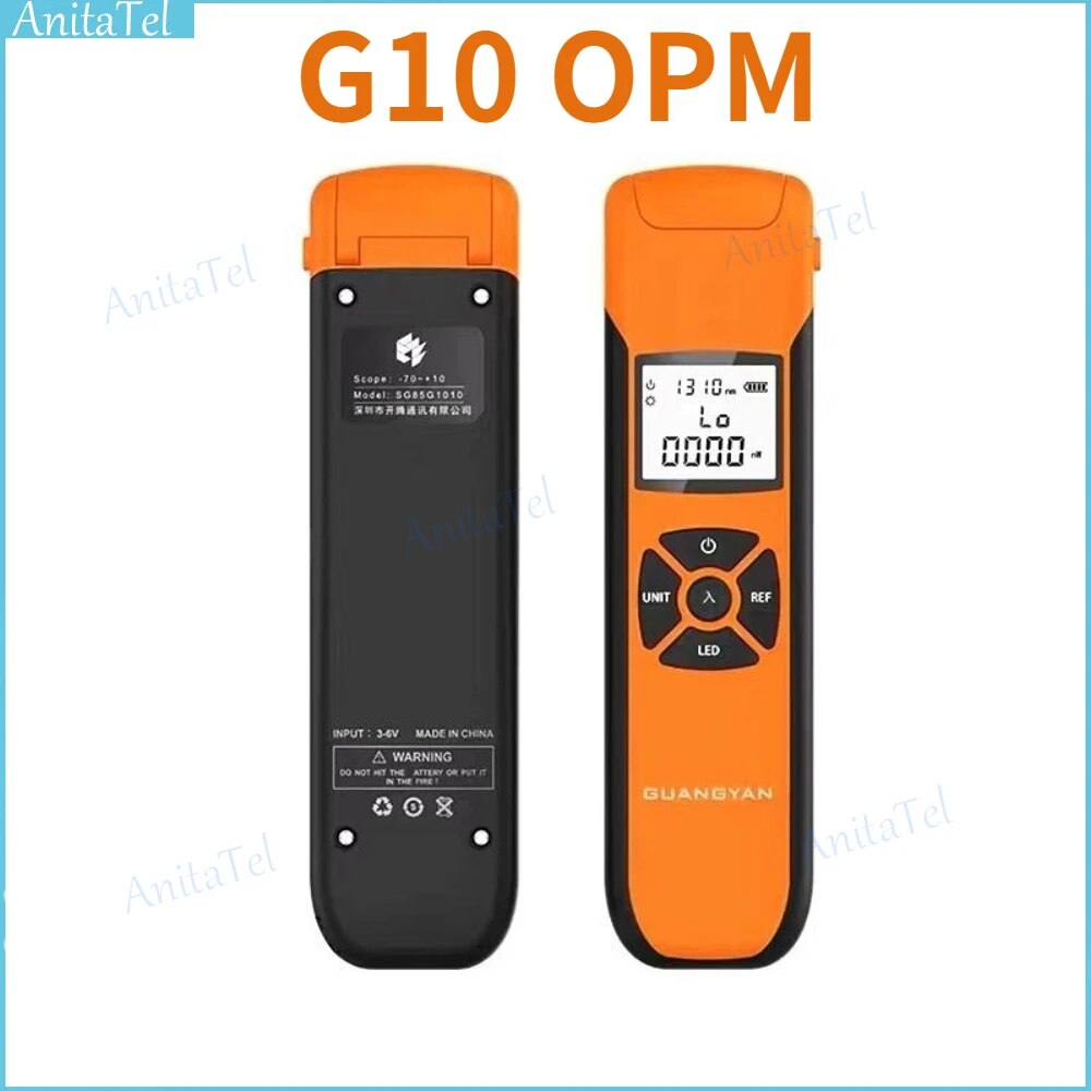 G10 OPM Optical Power Meter Rechargeable Battery New FTTH Fiber Optic Power Meter With Flash Light OPM High Precision