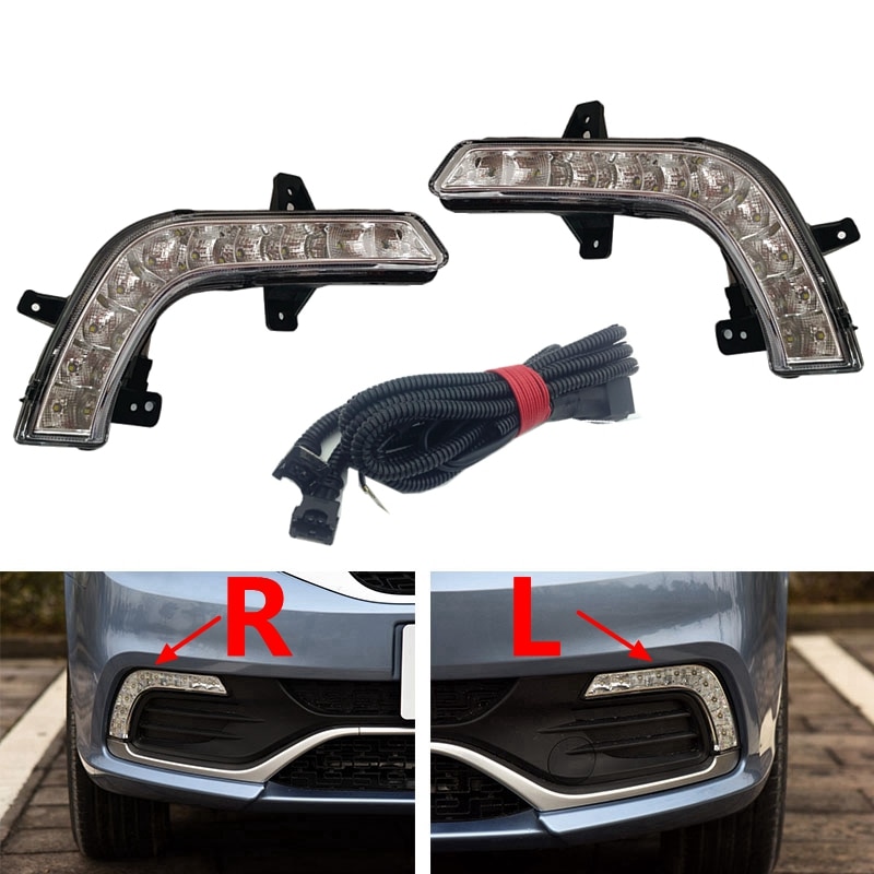 Front Fog Light DRL LED Driving Lamp Daytime Running Light LED For Geely GC6/MK 2016 2017 2018 2019