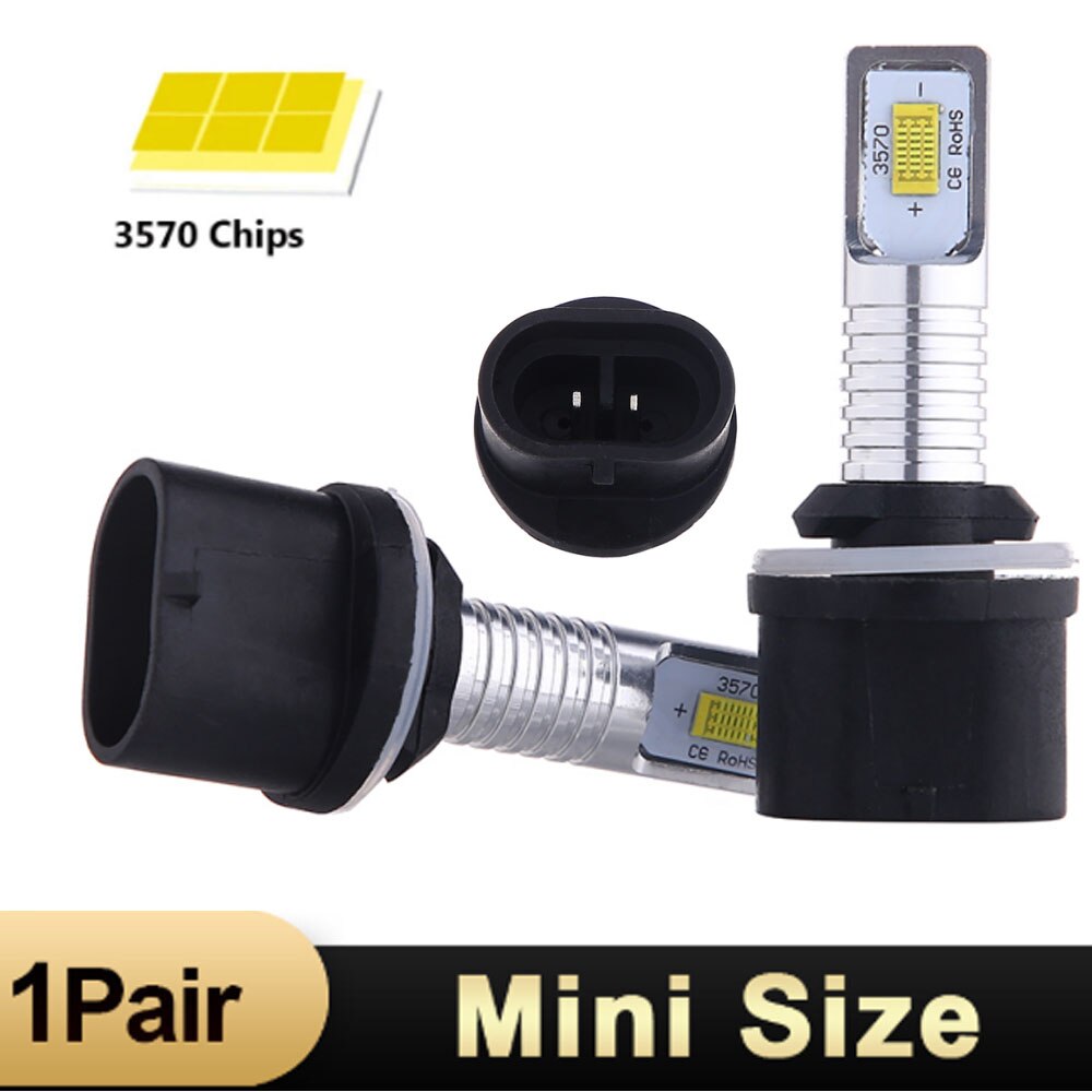 2X CSP LED Car Fog Lamp Led Lamp 880 881 H27 White Yellow Ice Blue Red 3000K 4300K 8000K 12000K Car Led Fog Light Bulb