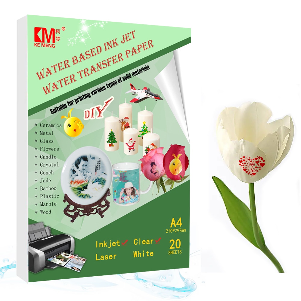 Kemeng Inkjet Transfer Film Water Transfer Paper A4 Paper Transparent Film DIY Handicraft Paper Material