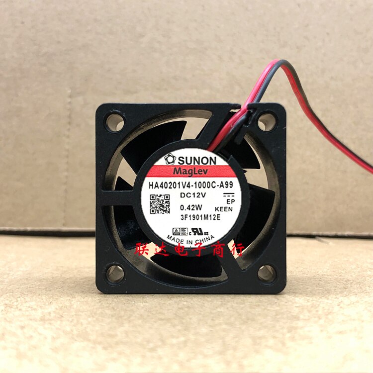 SUNON HA40201V4-1000C-A99 DC 12V 0.42W 80x80x25mm 2-Wire Server Cooling Fan