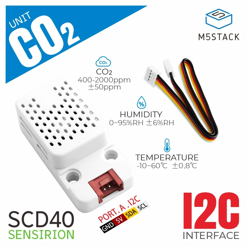 M5Stack CO2 Unit with Temperature and humidity Sensor (SCD40)