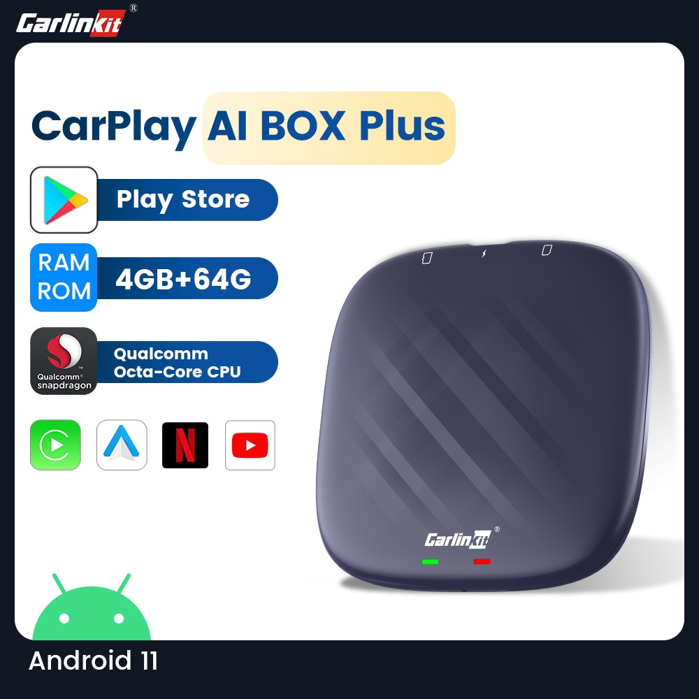 Carlinkit CarPlay Ai Box Plus Android 12 Wireless CarPlay Android Auto Android Tv Box Carlinkit Pro For Vw Mercedes Pegeout Audi