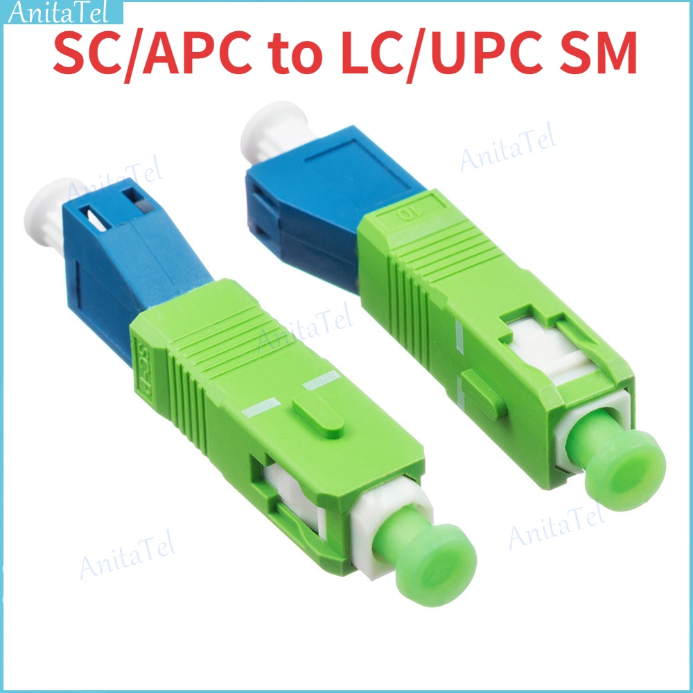 2pcs/lot Fiber Fast Connector SC/APC to LC/UPC SM SC Male to LC Female Hybrid Fiber Optic Adapter Optical Adapter Single-mode