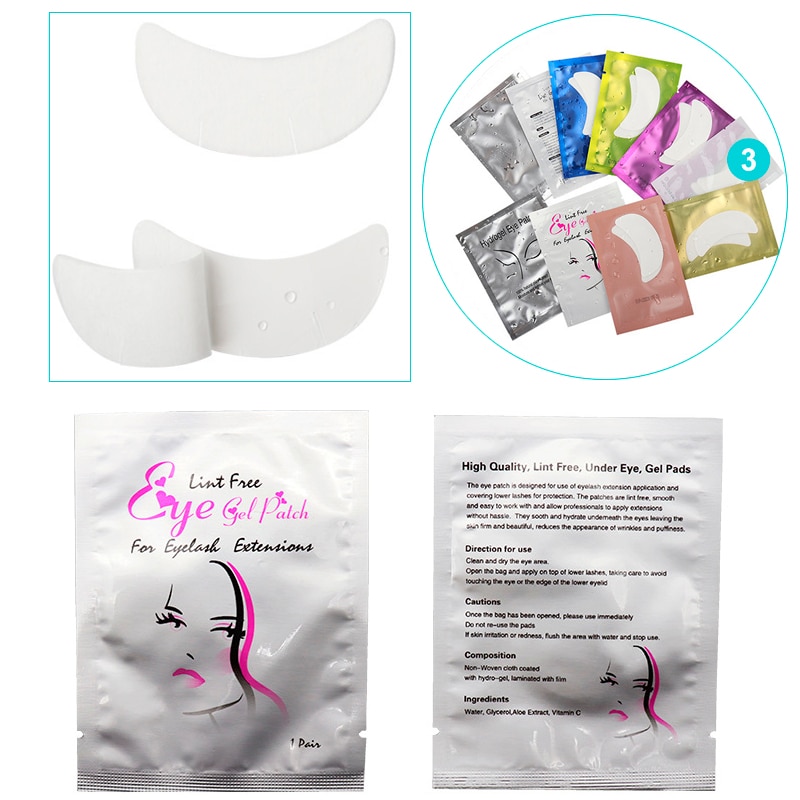 50 Pairs/Lot Eyelash Extension Pad Boat Shape Beauty Salon Grafting Lashes Under Eye Patches Paper Sticker Make Up Tools