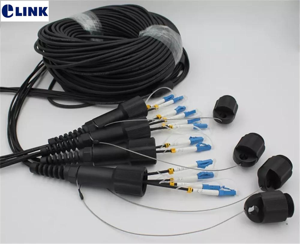 25mtr Outdoor 6C TPU LC SC LCAPC Fiber optic Patchcord LSZH 5.0mm waterproof 6 cores SM Armored CPRI cable Singlemode jumper 25m