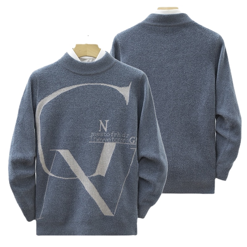 Winter New Men's Long Sleeve Sweater Crew Neck Knit Sweater Fashion Slim Fit Comfortable Versatile Top M-3XL