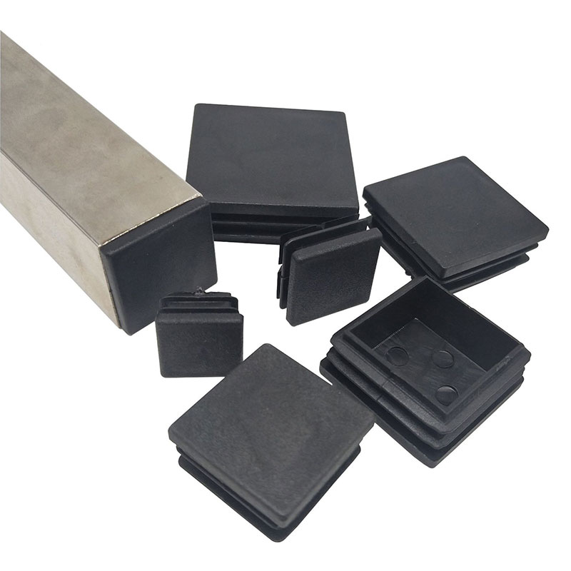 10PCS/Pack Square Plastic Black Blanking End Cap Tube Pipe Insert Plug Bung Furniture Accessories10/15/19/20/22/25/30/35/40/50mm