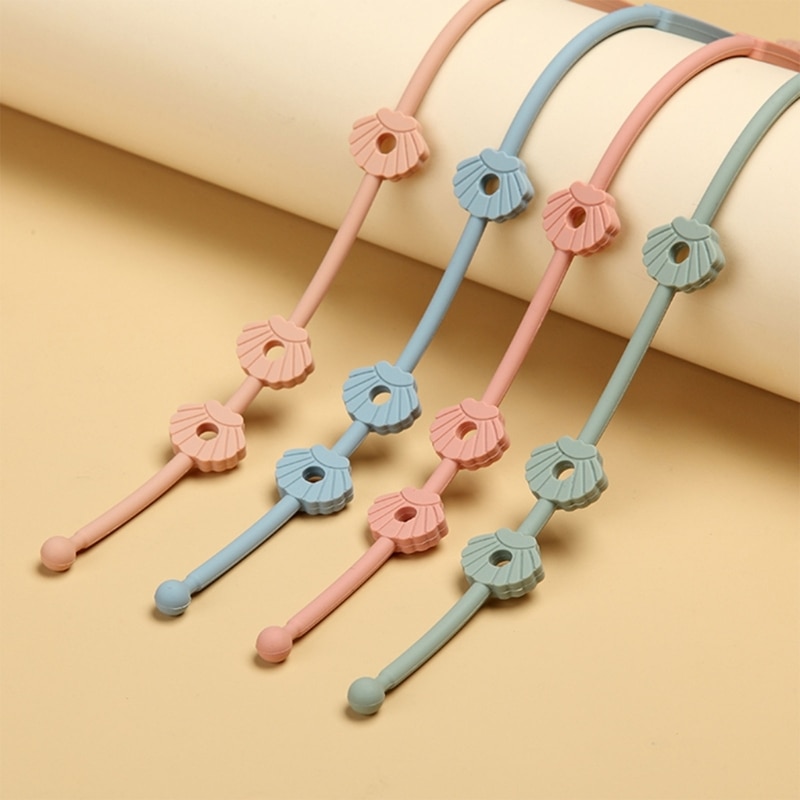 Anti-Lost Chain Baby Pacifier Hanging Strap Dummy Holder for Nipples Silicone Teething Toy Newborn Birthday Shower Gift
