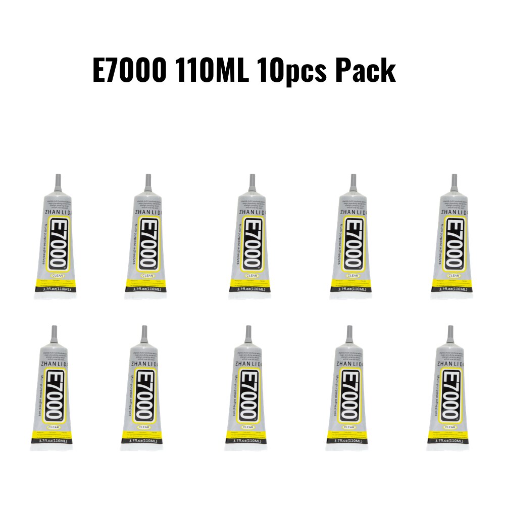 110ML Zhanlida E7000 Pack Of 10 Clear Contact Adhesive Fabric DIY Diamond Jewelry Glue