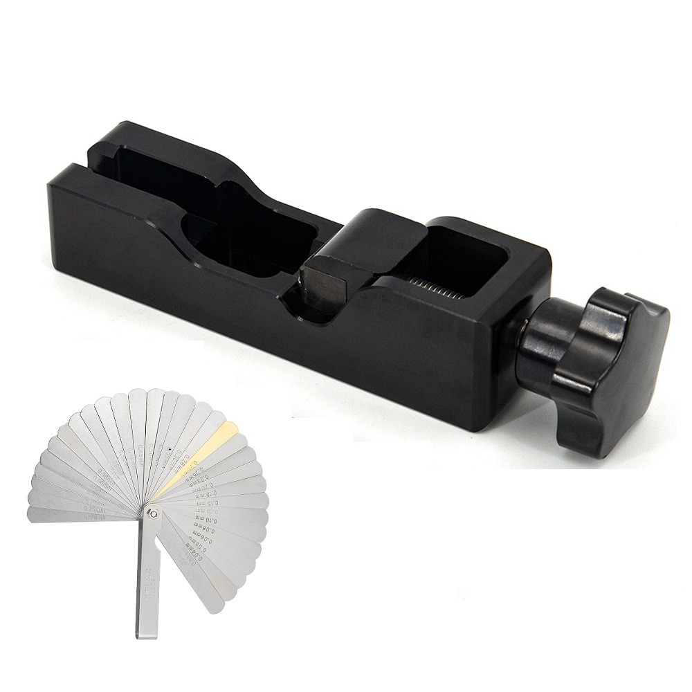 Universal Spark Plug Gap Tool Electrode Compresses 10mm 12mm 14mm 16mm High Turbo Power Kit with 32-Blade Feeler Gauge