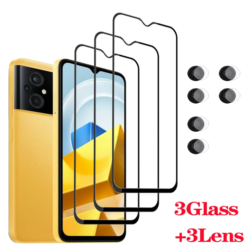 Película Poco-M5 Protective Glass On Poco M5 M4 5G Tempered Glass For Xiaomi Poco M 5 Glass Little Poko M4 Phone Front Film Poco