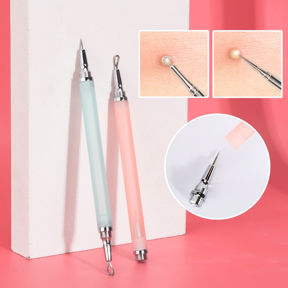 Blackhead Acne Pimple Remover Needles Point Noir Extracteur Espinillas Black Head Removal Facial Cleaning Tools Face Skin Care
