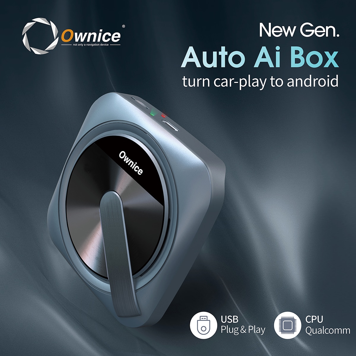 Ownice A0 Wired to Wireless CarPlay Adapter Android 11 Auto Ai Streaming iPTV Box for YouTube Netflix Spotify for Car Multimedia