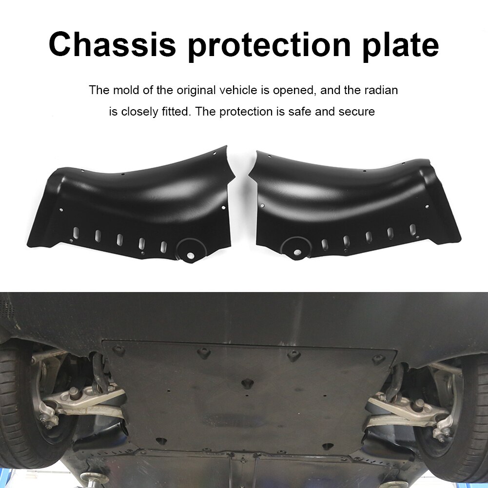 2pcs Chassis Protection Plate Modified Auto Accessories for Tesla Model 3/Y 2021-2022 Car Chassis Coolant Pipe Lower Guard Plate
