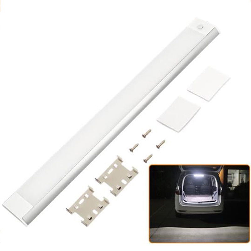 2Pcs 108 LED Car Interior White Strip Light Bar Car Interior Lamp with On/Off Switch Van Cabin Lorry Truck Camper Boat Camper