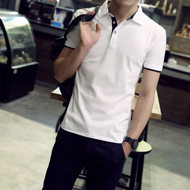 2684- R-short-sleeved men's t-shirt summer loose five-point sleeve T-shirt