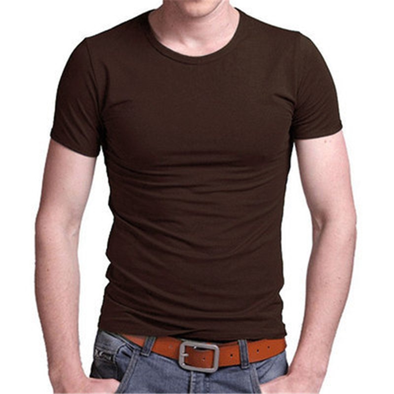5356-R-Men's cotton t-shirt round neck short sleeve blank large size