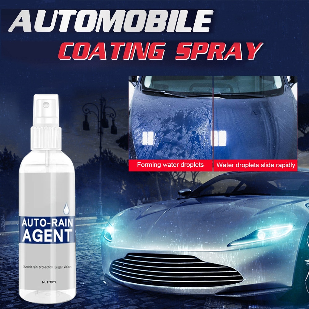 30ml Car Glass Waterproof Coating Agent Anti Rain Repellent Spray Multifunctional Auto Windshield Rainproof Agent Anti Fog Spray