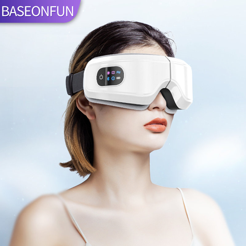 Eye Massager Heating Eyes Mask With Music Airbag Massage For Migraines, Dry Eye, Eye Strain, Dark Circles Relief Improve Sleep