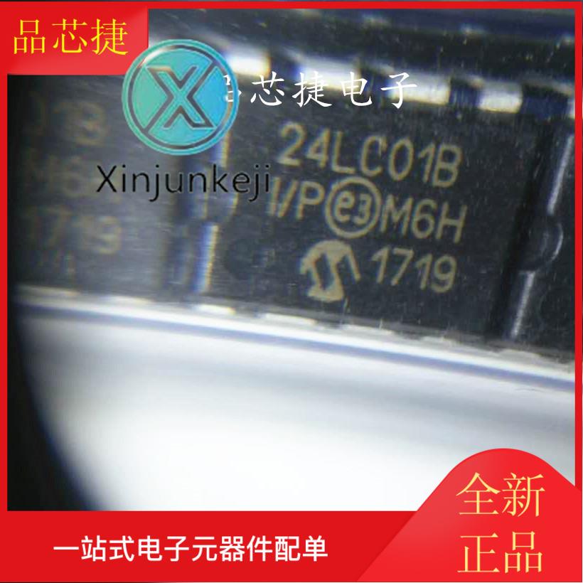 10pcs orginal new 24LC01BI/P silk screen 24LC01B DIP8 EEPROM memory IC chip
