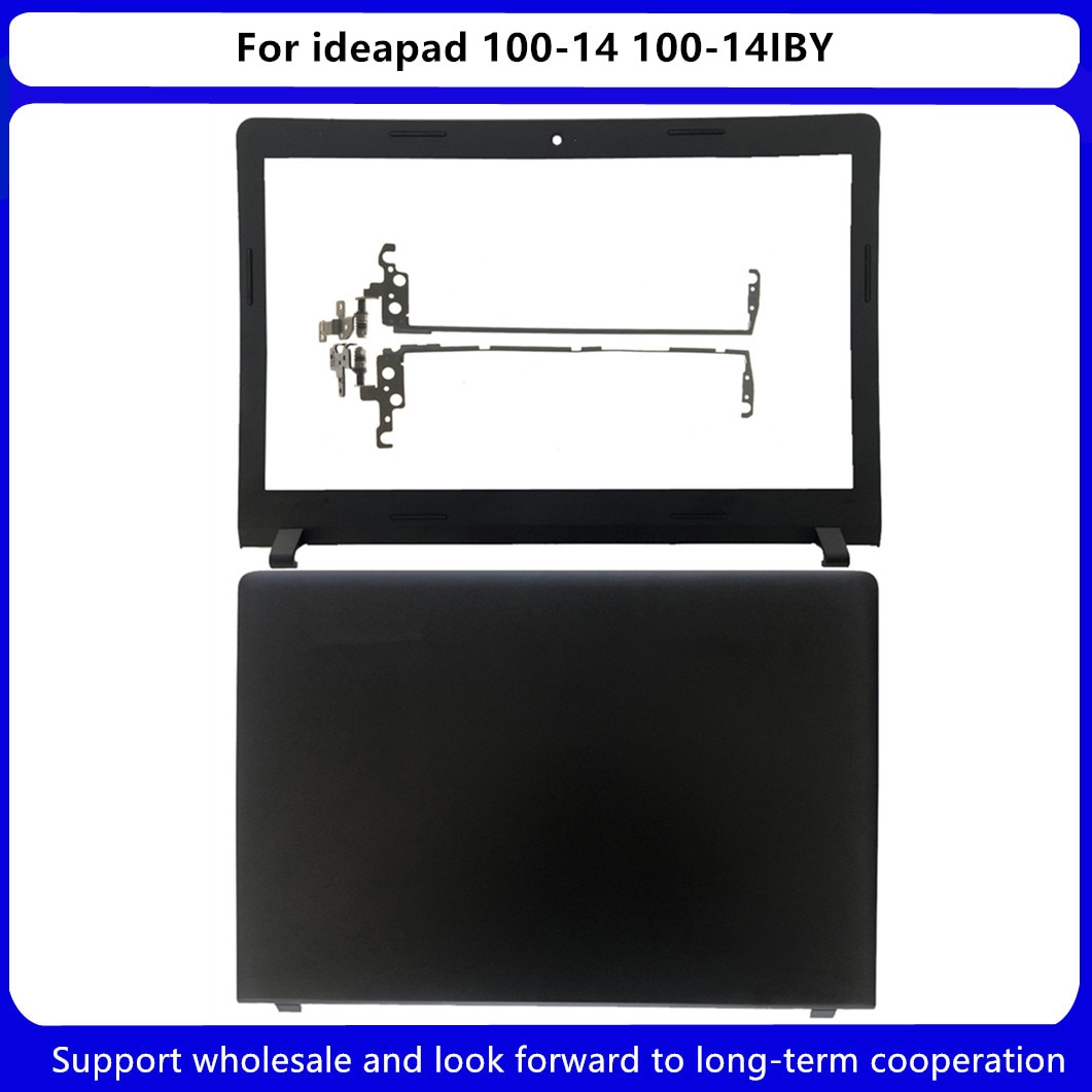 New For Lenovo ideapad 100-14 100-14IBY Rear Lid TOP Case Laptop LCD Back Cover / LCD Front Bezel Cover / LCD Hinges Left &r