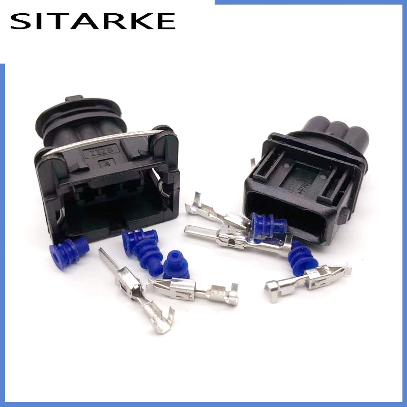 1 set 3 pin 282191-1 282729-1 EFI waterproof Fuel Injector auto connector EV1 Car Power Timer Connector Sensor Plug 1-962581-1