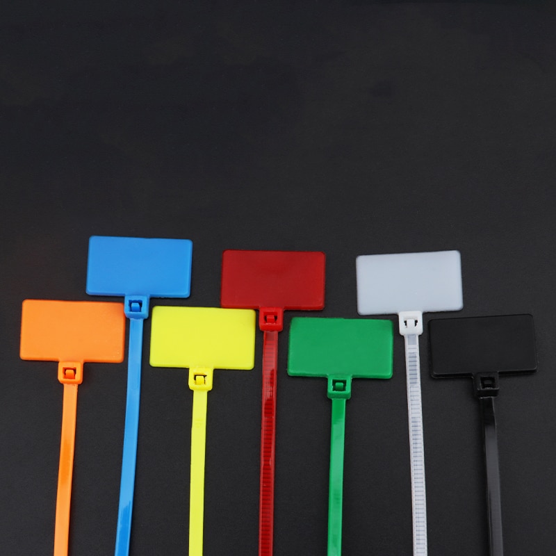 Easy Mark Nylon Cable Ties Tag Labels Plastic Loop Ties Markers Cable Tag Self-locking Ties