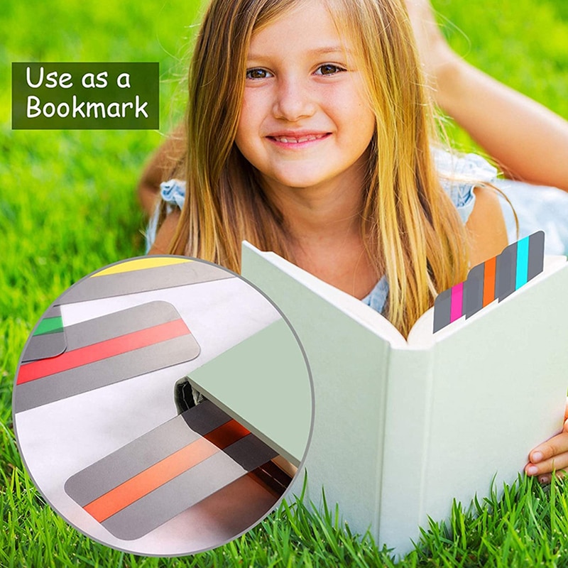8 pcs Guided Reading Strips Highlight Strips Colored Overlay Highlight Bookmarks
