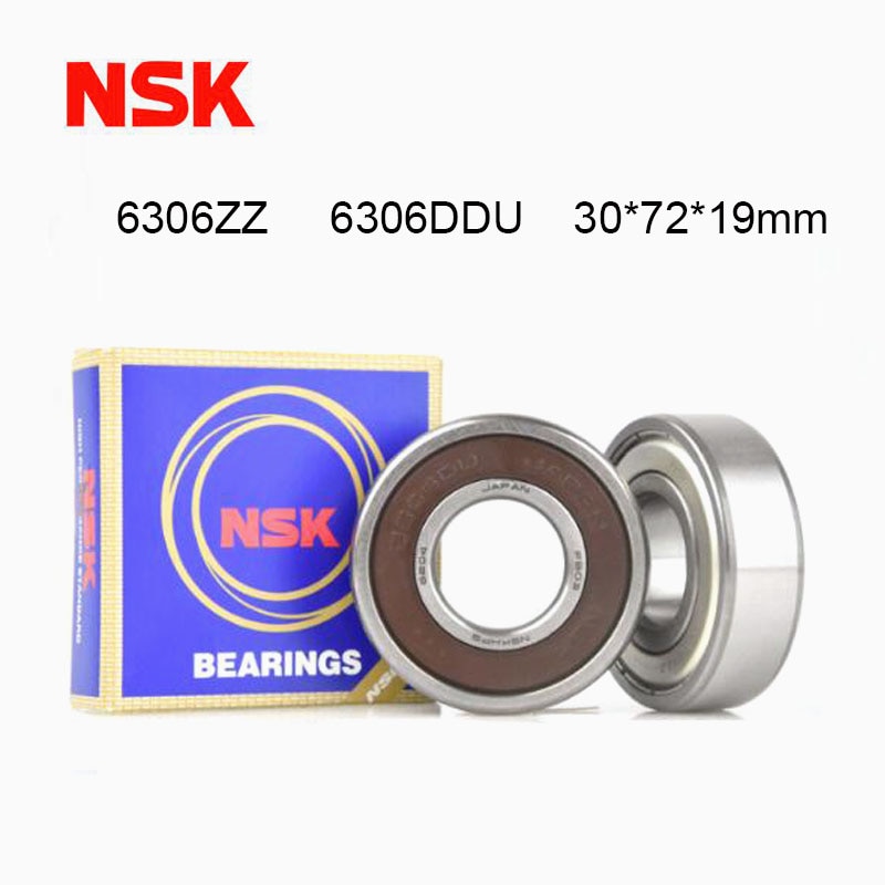 Japan NSK Bearing 2Pcs Deep Groove Ball Bearing 6306ZZ 6306DDU 80306 ZZ Inner Diameter 30 Outer diameter 72 height 19mm