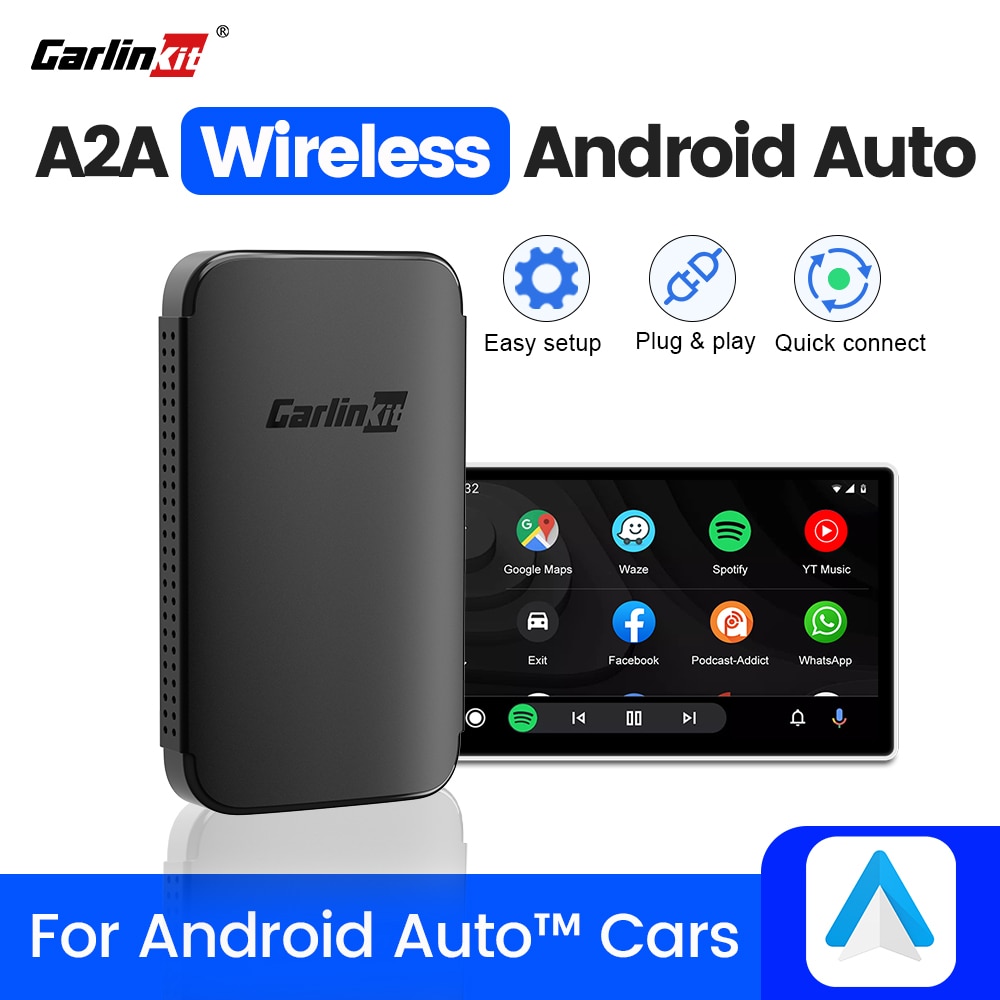 CarlinKit 4.0 Wireless Adapter for Android Auto Plug and Play AA Wireless Dongle for OEM Android Auto Compatible Cars and Stereo