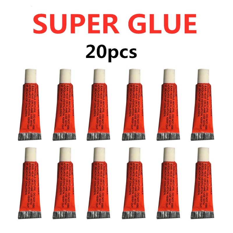 20pcs Liquid Super Glue Hydra Wood Rubber Metal Cyanoacrylate Adhesive Stationery Nail Gel 502 Instant Strong Adhesive Leather