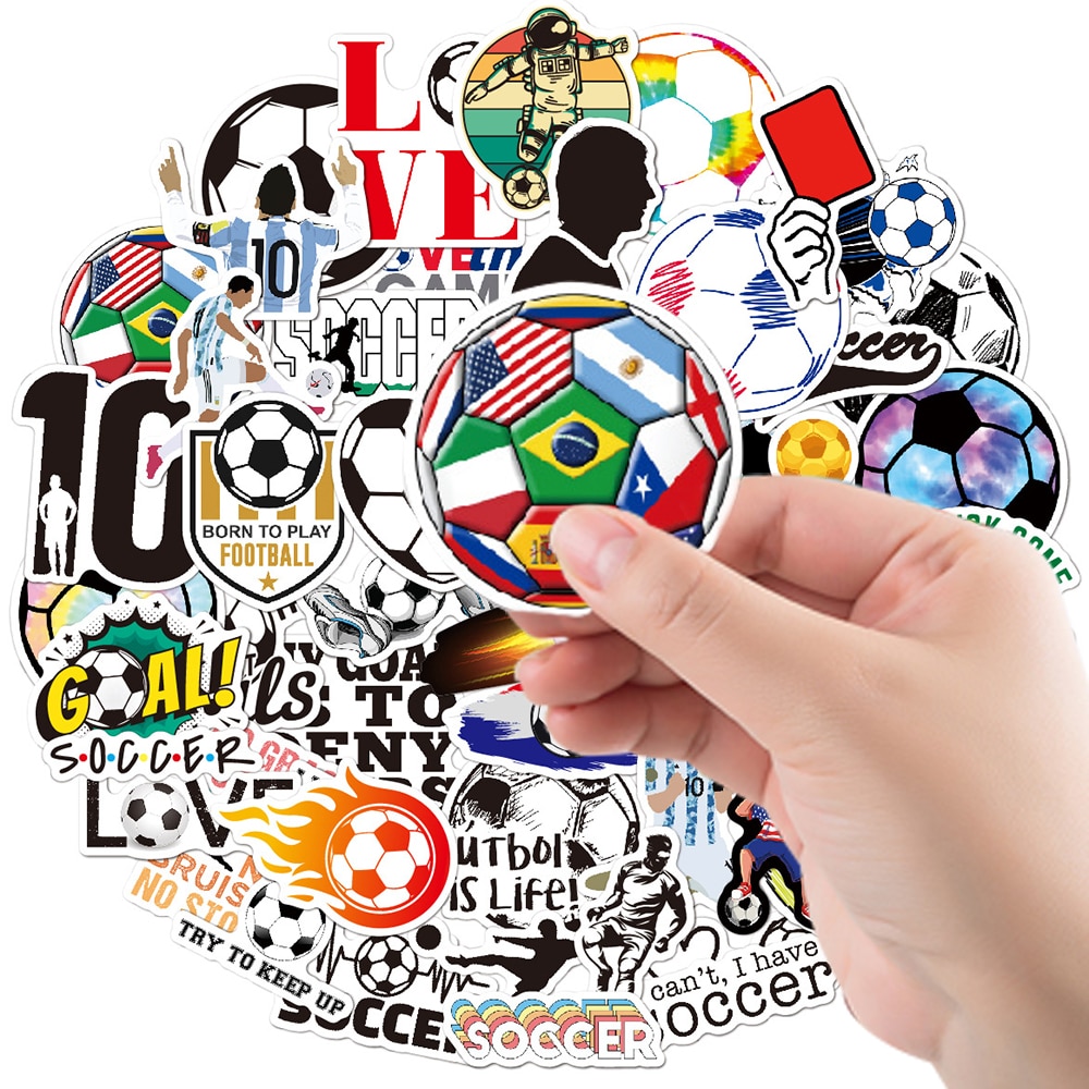 Cartoon Graffiti Stickers Children's Motorcycle Luggage Sticker for Kids School Office Stationery Cool Football Sticker Dec