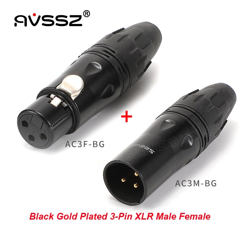 1PCS RCX3F-M 3-Pin XLR Male/Female Connector Microphone Amplifier Speaker Plug Adapter YS176/177/136/164/186